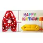 "Happy Brthday" Decoration Letter Foil Balloon Set 13 Letters (Multicolor) with Polka Balloons for First Brthday 16th Brthday 40th Brthday 50th Brthday or Spouse Brthday, 4 image