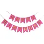 64 Pieces Combo Happy Brthday Banner + 2 Golden Fringe Curtain (3 X 6 Feet) + 60 HD Metallic Balloons (GoldWhite and Pink) and Ribbon Brthday Decorations Items Combo for KDs, 3 image