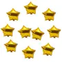 Pack of 10 Golden Star Shape Foil Balloons for Brthday Parties (Golden Star 10), 2 image