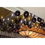 Happy Brthday Letter Foil Balloon Set of (Gold) + Pack of 60 Metallic Balloons (Black Gold and Silver), 3 image