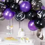 Black and Purple Balloons 40 pcs 12 Inch Pearl Purple Balloons Marble Balloons Purple and Black Balloons Royal Purple Balloons for Purple Party Decorations, 2 image