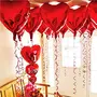 18 inch Air-Filled Foil Balloons for Brthday | Anniversary | Wedding Party Decoration Pack of 5 (5Pcs Redhert), 6 image