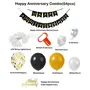 Happy Anniversary Decoration Items with LED Photo Banner Balloons Cake Topper Glue Dot 73Pcs Set for 1st 5Th25th Party Room Decoration Combo Set/Couple WeddingMarriage Celebration, 3 image