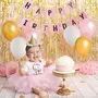 Girls Happy Brthday Balloons Banner Curtains Decorations Kit- 91Pcs for Girl KDs Small First Bday Decoration Items/Home Room Decor/Wife Women Celebration/Princess Quarantine Theme Pink, 6 image