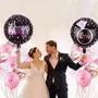 Latex and Confetti Balloons Combo Bridal Party Bachelorette Party Bridal Shower Mehandi Haldi Photo Booth Props Backdrop, 6 image