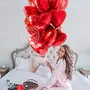 18 inch Air-Filled Foil Balloons for Brthday | Anniversary | Wedding Party Decoration Pack of 5 (5Pcs Redhert), 5 image