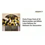 Pack of 50 BlackGolden and White Latex Balloon for Balloons for Decoration, 2 image