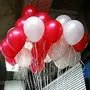 Party Balloons Metallic HD for Brthday / Anniversary / Small Shower - (Red and White) Pack of 100 (HD100-RW)