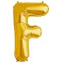 16" Alphabet Letter Shape Golden foil Balloon (F Letter) for Small Shower Party Decorations