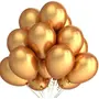 Made in India 12 inch HD Metallic Finish Balloons for Brthday / Anniversary Party Decoration (Gold 10)