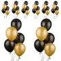 Party Balloons Metallic HD for Brthday / Anniversary / Small Shower (Black & Gold Pack of 100) HD100--BLG, 2 image
