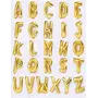 16" Alphabet Letter Shape Golden foil Balloon (F Letter) for Small Shower Party Decorations, 2 image