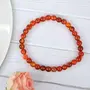 Reiki Crystal Products Natural Carnelian Bracelet Crystal Stone 6 mm Round Bead Bracelet for Reiki Healing and Crystal Healing Stones, 6 image