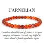 Reiki Crystal Products Natural Carnelian Bracelet Crystal Stone 6 mm Round Bead Bracelet for Reiki Healing and Crystal Healing Stones, 5 image