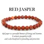 Reiki Crystal Products Natural Red Jasper Bracelet Crystal Stone 6 mm Round Bead Bracelet for Reiki Healing and Crystal Healing Stones, 4 image