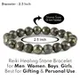Reiki Crystal Products Natural Pyrite Bracelet Crystal Stone 10mm Faceted Bracelet for Reiki Healing and Crystal Healing Stones, 2 image