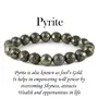 Reiki Crystal Products Natural Pyrite Bracelet Crystal Stone 10mm Faceted Bracelet for Reiki Healing and Crystal Healing Stones, 4 image