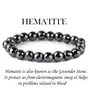 Reiki Crystal Products Natural Hematite Bracelet Crystal Stone 10mm Faceted Bracelet for Reiki Healing and Crystal Healing Stones, 5 image