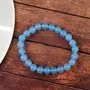 Reiki Crystal Products Natural Blue Onyx Bracelet Crystal Stone 8mm Round Bead Bracelet for Reiki Healing and Crystal Healing Stones, 5 image