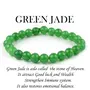 Reiki Crystal Products Natural AA Green Jade Bracelet Crystal Stone 8mm Round Bead Bracelet for Reiki Healing and Crystal Healing Stones, 4 image