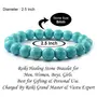 Reiki Crystal Products Natural Turquoise  SYN Bracelet Crystal Stone 8mm Round Bead Bracelet for Reiki Healing and Crystal Healing Stones, 2 image
