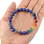 Reiki Crystal Products Natural AA Lapis Lazuli Bracelet with 7 Chakra Buddha Head 8mm Round Bead Bracelet for Reiki Healing and Crystal Healing Stones, 3 image