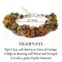 Reiki Crystal Products Natural Tiger Eye Bracelet Crystal Stone Chip Bead Bracelet for Reiki Healing and Crystal Healing Stones, 2 image