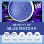 Superbrew Probiotic Blue Matcha (30 gm) Butterfly Pea Flower Tea Powder - Organic Natural Food Coloring - 100% Pure Blue pea flower Tea Powder for Tea Smoothie Ice Cream Food, 3 image