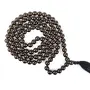 Smoky Quartz Mala Natural Crystal Stone 8 mm 108 Round Bead Jap Mala for Reiki Healing and Crystal Healing Stone (Color : Brown)