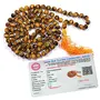 Certified Natural Tiger Eye Mala Semi Precious Crystal Stone 6 mm 108 Beads Jap Mala / Necklace for Reiki Healing Stones (Color : Golden & Brown)