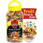 Swad Breakfast Cereal Fruit Rings & Balls (Made with Oats Rice Corn High Fibre Multigrain Fruit  Children Cereal) Jar 310 g