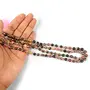 Certified Natural Rhodonite Mala Semi Precious Crystal Stone 6 mm 108 Beads Jap Mala / Necklace for Reiki Healing Stones (Color : Pink), 3 image