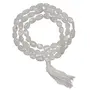 White Rainbow Moonstone Mala Necklace Oval Beads for Men and Women, 3 image