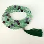 Multi Fluorite Mala Natural Crystal Stone 8 mm 108 Round Bead Jap Mala for Reiki Healing and Crystal Healing Stone (Color : Multi), 5 image