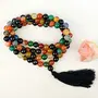 Multi Onyx Mala Natural Crystal Stone 8 mm 108 Round Bead Jap Mala for Reiki Healing and Crystal Healing Stone (Color : Multi), 4 image