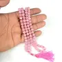 Certified Natural Rose Quartz Mala Semi Precious Crystal Stone 6 mm 108 Beads Jap Mala / Necklace for Reiki Healing Stones (Color : Pink), 3 image