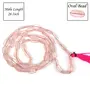 Natural Rose Quartz Mala Oval Bead Crystal Stone Mala for Reiki Healing and Crystal Healing Stones (Color : Pink), 3 image
