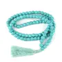 Synthetic Turquoise Mala Natural Crystal Stone 8 mm 108 Round Bead Jap Mala for Reiki Healing and Crystal Healing Stone (Color : Blue), 4 image