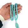 Synthetic Turquoise Mala Natural Crystal Stone 8 mm 108 Round Bead Jap Mala for Reiki Healing and Crystal Healing Stone (Color : Blue), 2 image