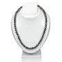 Hematite Mala - Necklace Diamond Cut 8 mm Crystal Stone Mala 108 Beads Jaap Mala for Reiki Healing and Crystal Healing Stone (Color : Silver/Black), 3 image