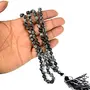 Black and Grey 108 Beads Crystal Snowflake Obsidian 6 mm Stone Mala for Men and Women, 3 image