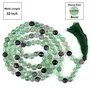 Multi Fluorite Mala Natural Crystal Stone 8 mm 108 Round Bead Jap Mala for Reiki Healing and Crystal Healing Stone (Color : Multi), 3 image