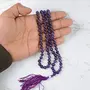 Certified Natural AAA Amethyst Mala Semi Precious Crystal Stone 6 mm 108 Beads Jap Mala / Necklace for Reiki Healing Stones (Color : Purple), 2 image