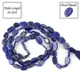 Natural Lapis Lazuli Mala Oval Bead Crystal Stone Mala for Reiki Healing and Crystal Healing Stones (Color : Blue), 4 image