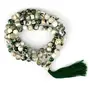 Tree Agate Mala Natural Crystal Stone 8 mm 108 Round Bead Jap Mala for Reiki Healing and Crystal Healing Stone (Color : Green & White), 4 image