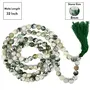 Tree Agate Mala Natural Crystal Stone 8 mm 108 Round Bead Jap Mala for Reiki Healing and Crystal Healing Stone (Color : Green & White), 3 image