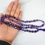 Oval Beads Natural Stone Amethyst Mala Necklace for Men and Women, 2 image