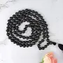 Certified Natural Black Agate Mala Semi Precious Crystal Stone 6 mm 108 Beads Jap Mala / Necklace for Reiki Healing Stones (Color : Black), 6 image