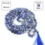 Sodalite Mala Natural Crystal Stone 8 mm 108 Round Bead Jap Mala for Reiki Healing and Crystal Healing Stone (Color : Blue), 3 image