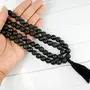 Natural Lava Mala Crystal Stone 10 mm Round Beads Mala for Reiki Healing Stones (Color : Black), 2 image